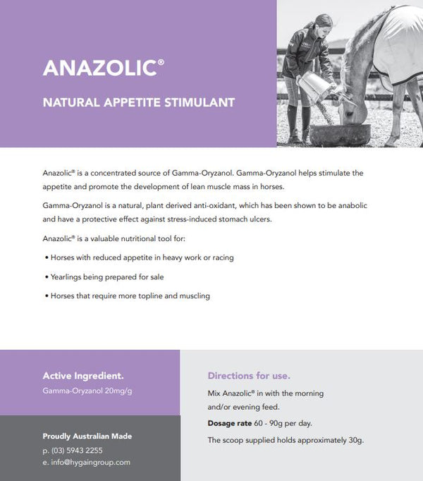 Hygain Anazolic Racetrack Veterinary Services